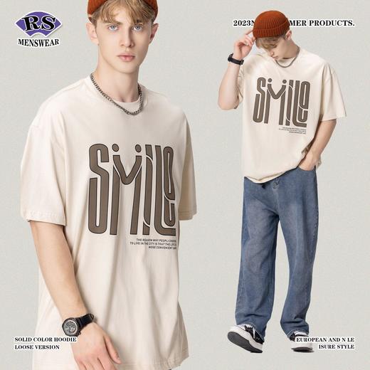 RS男装|2023春夏270g之母植绒发泡印花短袖欧美风休闲新款潮牌T恤 商品图4