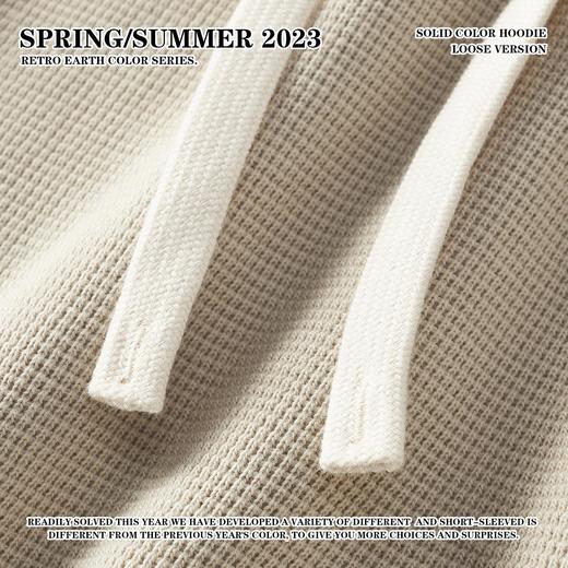 RS男装|2023夏季330g华夫格重磅纯色五分短裤欧美宽松潮牌休闲裤 商品图2