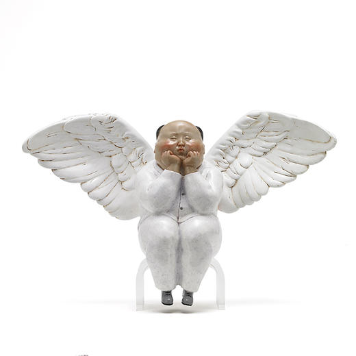 稀奇艺术雕塑摆件瞿广慈作品《节庆男/女天使》精美礼物包装 商品图1
