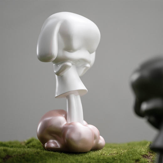 稀奇艺术《盹盹兔》夜晚白天可爱兔装饰摆件黑白装饰品新居礼物 商品图1