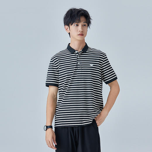 【断码清仓】HX 夏季翻领短袖T恤Y102320301101/02 商品图0