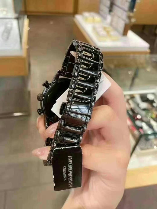 🇺🇸998元包邮！Armani阿玛尼男士石英手表，AR1509，火到爆的金属黑拼黑陶瓷系列 商品图2
