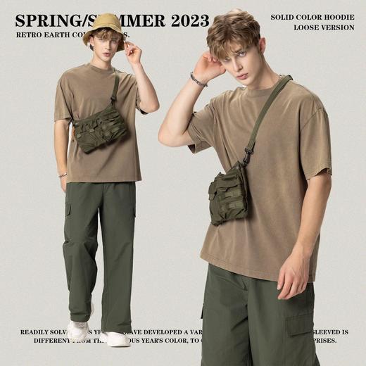 RS男装|2023春夏270g水洗盐炒做旧短袖欧美复古宽松潮牌T恤男跨境 商品图1