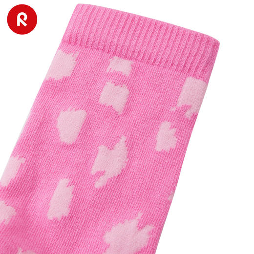 reima儿童男女童中筒袜子弹力透气条纹拼色针织新款长袜子 商品图3