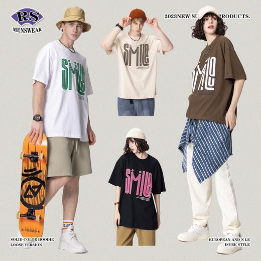 RS男装|2023春夏270g之母植绒发泡印花短袖欧美风休闲新款潮牌T恤 商品图3