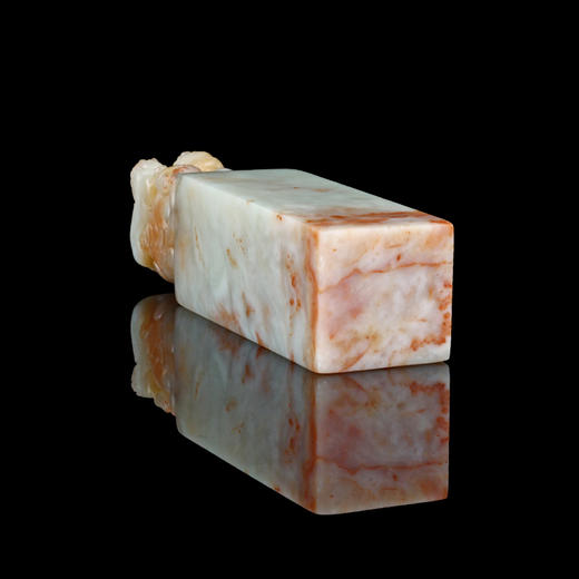 孤品014659:老挝石桃花冻貔貅钮方章-3.5*3.4*13.8cm 商品图4
