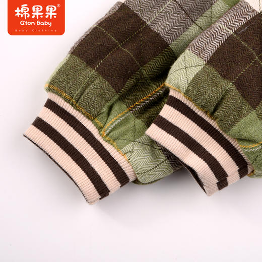 棉果果秋季新品男童帅气绗棉格子外套M312100723474 商品图5