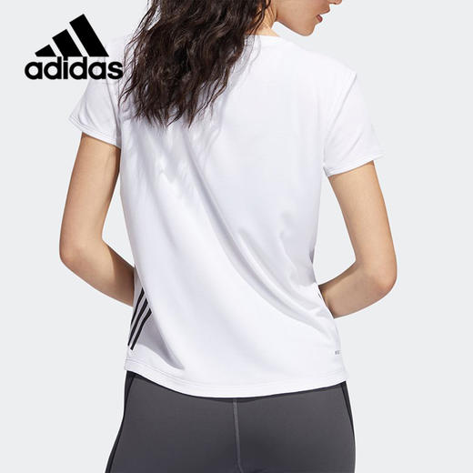 （YY）adidas/阿迪达斯  adidas女子排汗透气训练运动短袖T恤 GJ2739 商品图3