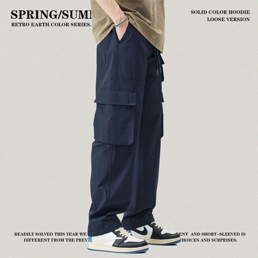 RS男装山系户外直筒休闲裤男装夏款日系立体多口袋机能风工装长裤 商品图2