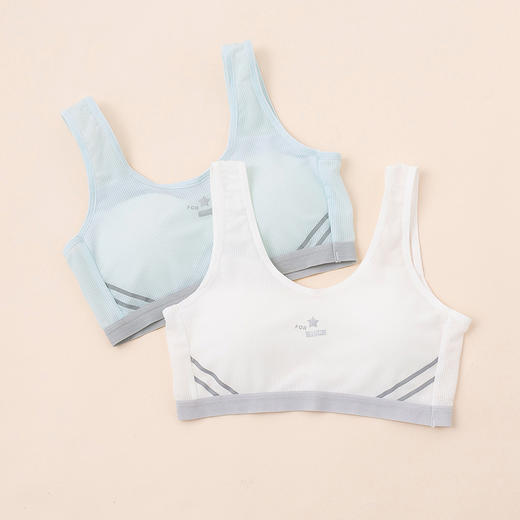 贝贝怡女童成长期无钢圈背心设计透气可拆卸一体式儿童文胸两件套223P2516
 商品图9