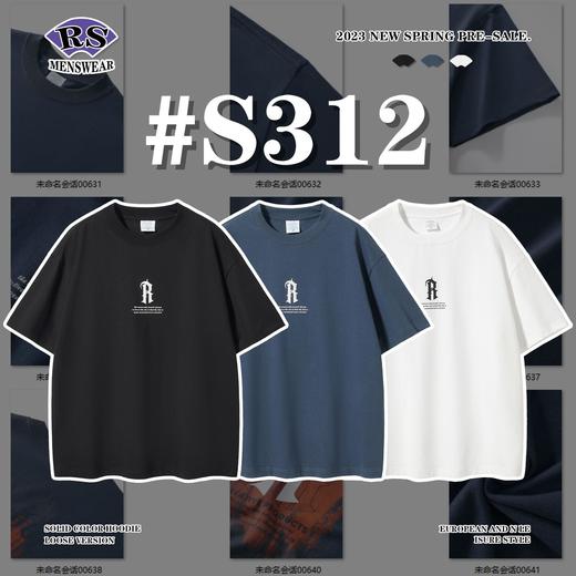 RS男装|2023夏季270g渐变字母数码印花短袖欧美街头复古潮牌T恤男 商品图2