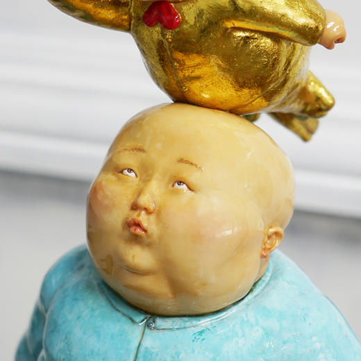稀奇艺术瞿广慈限量版雕塑《小超人》桌面客厅摆件收藏品礼盒装 商品图2