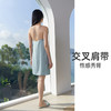 遐性感睡衣女法国缎仿真丝修身显瘦家居服美背V领礼服式吊带睡裙 商品缩略图3
