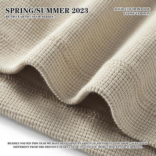 RS男装|2023夏季330g华夫格重磅纯色五分短裤欧美宽松潮牌休闲裤 商品图3