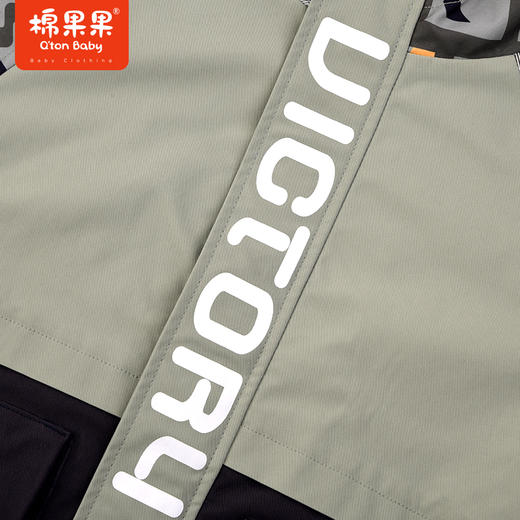 棉果果秋季新品男童撞色拼接大气抗风印花风衣M312100723470 商品图2