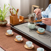 祥福-四君茶盘现代中式办公室乌金石家用茶台（62*23.5*4cm） 商品缩略图2
