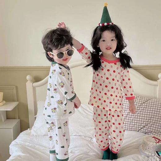 【买一送一！宝宝家居服套装】宝宝套装冰凉舒适，夏日必备！宽松设计，透气冰丝面料，让儿童自由活动。女童长袖长裤设计，不仅透气排汗，还能防止蚊虫叮咬。sh 商品图3