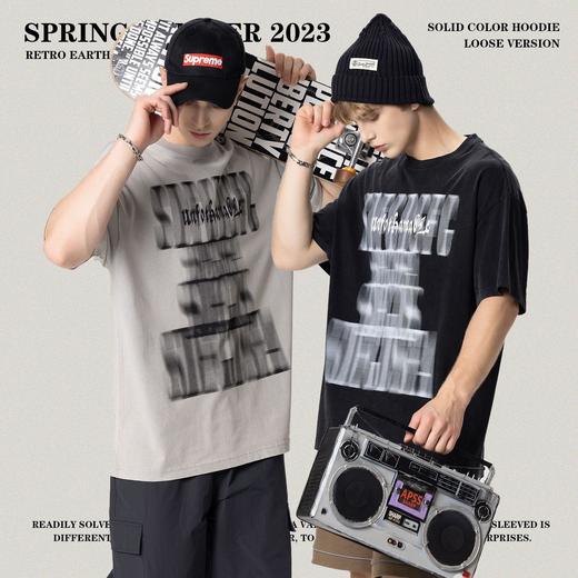 RS男装|重磅270克复古水洗做短袖t恤美式高街宽松休闲男士潮牌t恤 商品图0