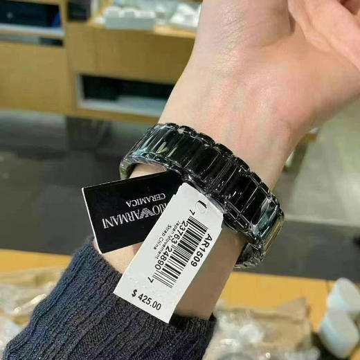 🇺🇸998元包邮！Armani阿玛尼男士石英手表，AR1509，火到爆的金属黑拼黑陶瓷系列 商品图4