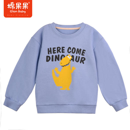 棉果果秋季新品男童圆领加绒常规套头卫衣M312180223466 商品图2
