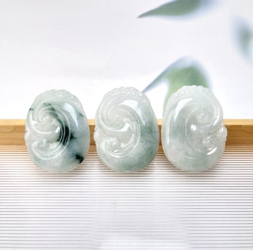 翡翠吊坠-飘花如意 商品图0