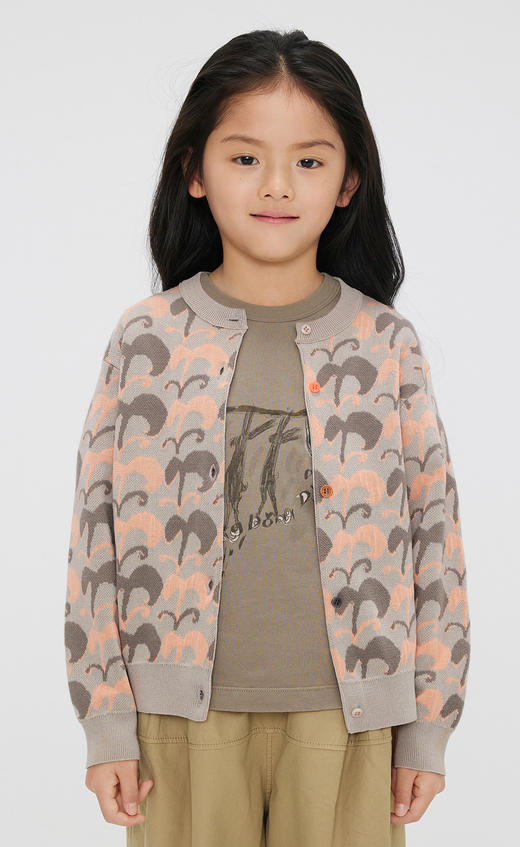 jnby  23年秋款  撞色短款开襟毛衫  1N7311240 商品图6