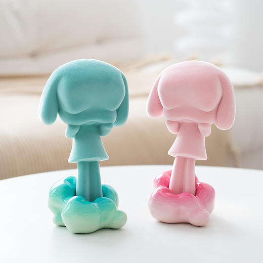 稀奇艺术《植绒盹盹兔》潮流摆件乔迁新居礼品 商品图1