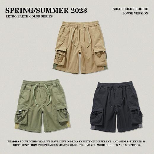 RS男装|立体口袋工装短裤男夏季新款水洗复古宽松休闲五分裤子 商品图2