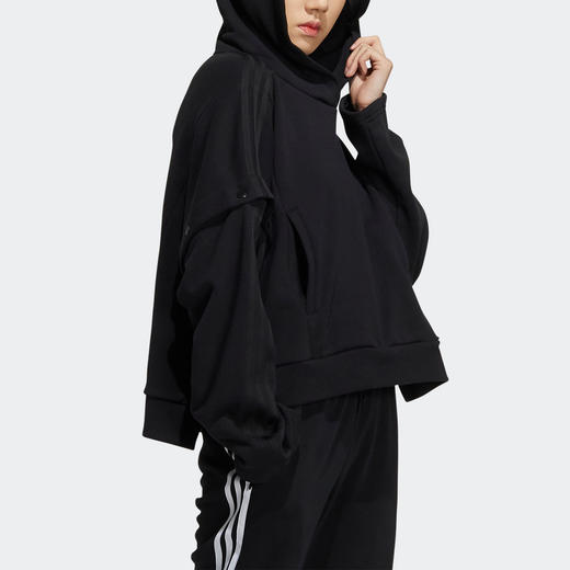 （YY）adidas/阿迪达斯  adidas三叶草女子时尚可拆卸连帽卫衣 HC6606 商品图2