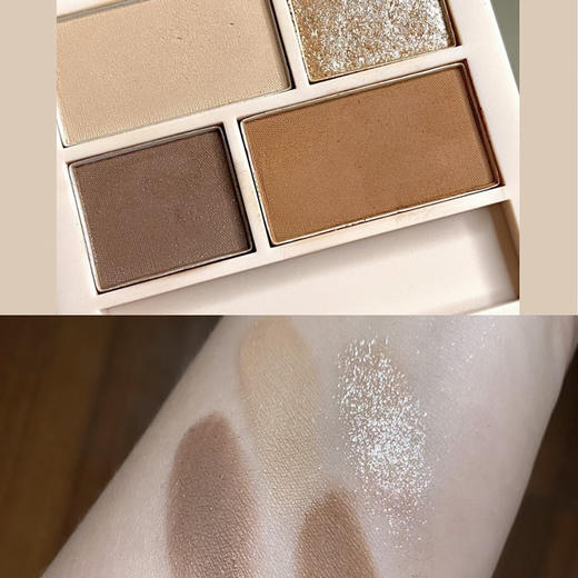 UNNY新款四色眼影盘 珠光哑光亮片大地色眼影 商品图8