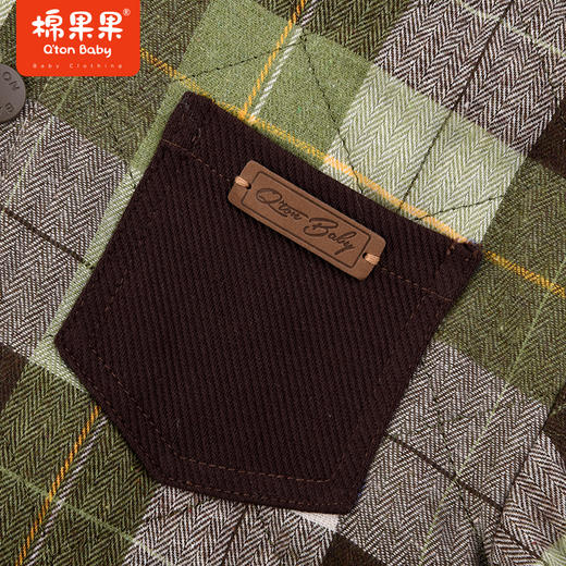 棉果果秋季新品男童帅气绗棉格子外套M312100723474 商品图4