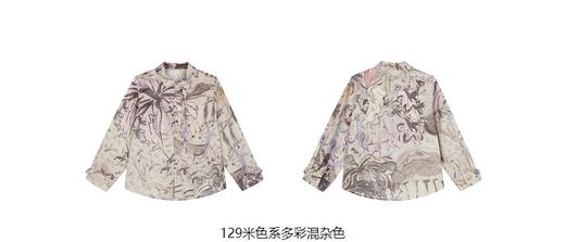 jnby  23年秋款  原创印花长袖衬衣  1N7210410 商品图4