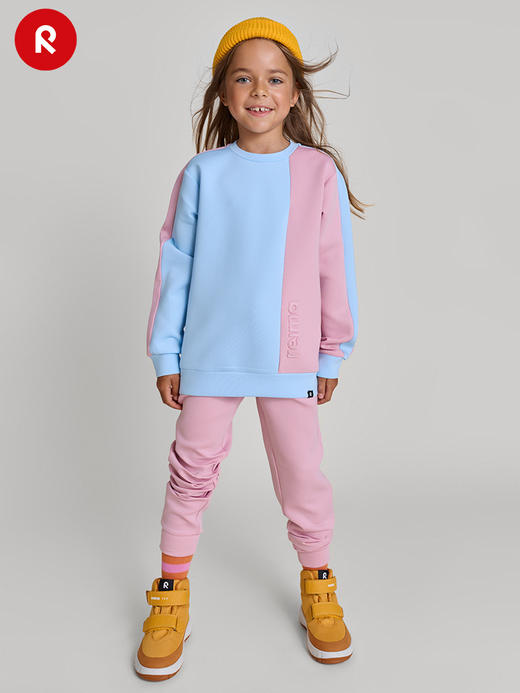 reima男女儿童长袖卫衣大童早秋新款太空棉运动速干圆领上衣 商品图1