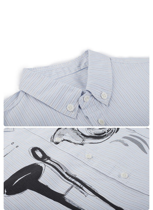 jnby  23年秋款  翻领条纹长袖衬衣 1N7212640 商品图9