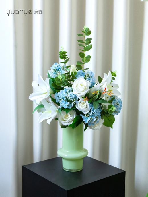 高档仿真花束花艺北欧奶油风花器摆件客厅电视柜餐桌酒店摆设假花 商品图1