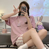 【79元任选2件❗️ins风新款睡衣女春秋夏款】舒适柔软，宽松版型自由不束缚，亲肤透气，耐穿不易起球，拒绝闷热，学生可爱卡通短袖套装女士短袖家居服 商品缩略图1