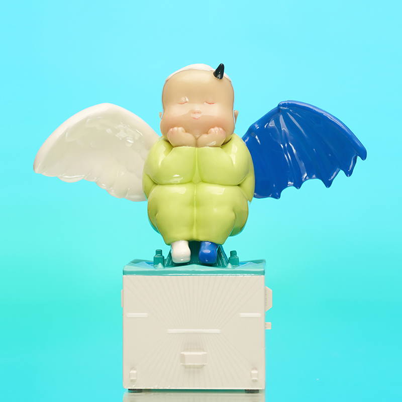 稀奇艺术《双子座》恶魔独角小天使十二星座新居礼品客厅装饰摆件