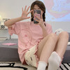 【79元任选2件❗️ins风新款睡衣女春秋夏款】舒适柔软，宽松版型自由不束缚，亲肤透气，耐穿不易起球，拒绝闷热，学生可爱卡通短袖套装女士短袖家居服 商品缩略图3