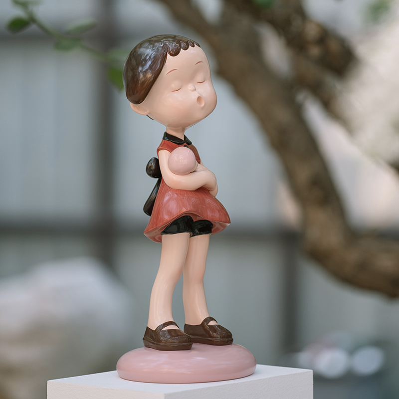 稀奇艺术《别担心》向京创意桌面雕塑可爱卡通摆件乔迁新居礼物