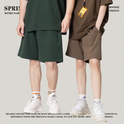 RS男装|2023夏季425g毛圈重磅纯色短裤欧美跨境ins潮牌运动休闲裤 商品图3