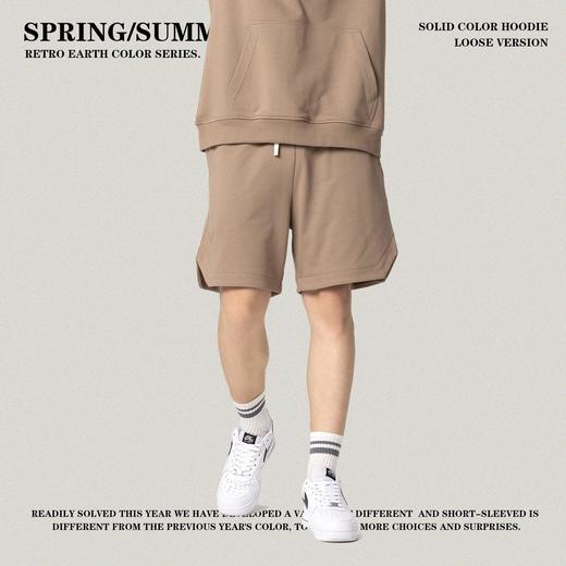 RS男装|2023夏季300克毛圈重磅纯色男士短裤宽松休闲款男女五分裤 商品图4