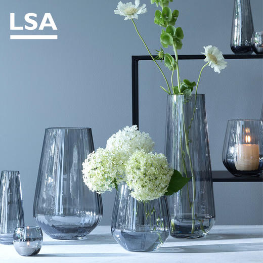 LSA英国进口轻奢花瓶无铅玻璃水培居家装饰摆件 Zinc(H28cm)花瓶彩盒装 商品图1