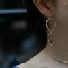 SpoiledBrat Jewelry蓝色锆石青金石耳环 商品缩略图3