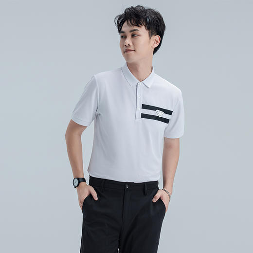 【秒杀专属】HX 夏季翻领短袖T恤Y102320304101/02POLO杉 商品图1