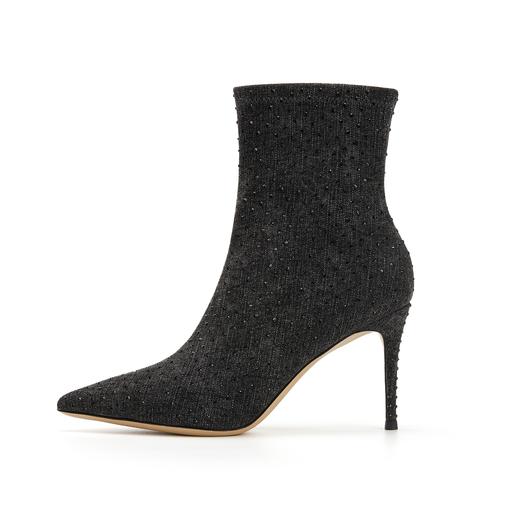 westory秋季新款细高跟尖头弹力短靴W23DS82721 商品图3