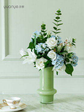 高档仿真花束花艺北欧奶油风花器摆件客厅电视柜餐桌酒店摆设假花