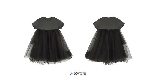 jnby  23年秋款  绣花网纱圆领短袖连衣裙 1N7G11030 商品图4