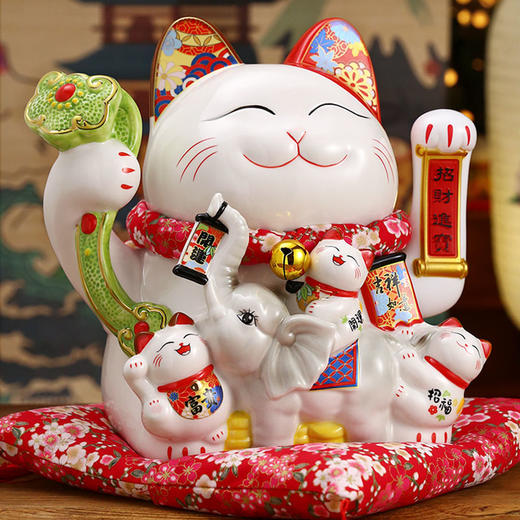 诺轩吉祥如意招财猫摆件办公室店铺客厅乔迁新居开业礼品 商品图6