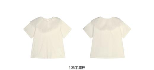 jnby  23年秋款  娃娃领直筒短袖T恤  1N7113080 商品图10