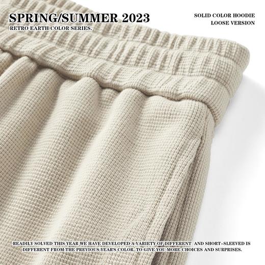 RS男装|2023夏季330g华夫格重磅纯色五分短裤欧美宽松潮牌休闲裤 商品图1